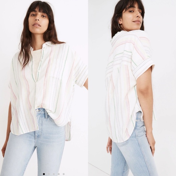 Madewell Multicolor Striped Button Down Shirt - Picture 13 of 13